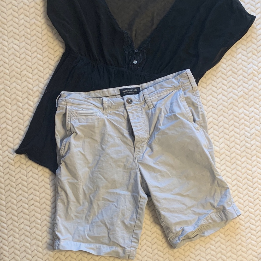 American Eagle Outfitters Light Gray Shorts